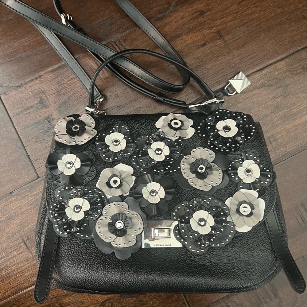 Michael Kors Cassie Satchel Purse - Floral - Picture 2 of 6